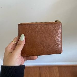Madewell leather pouch wallet (in english saddle)